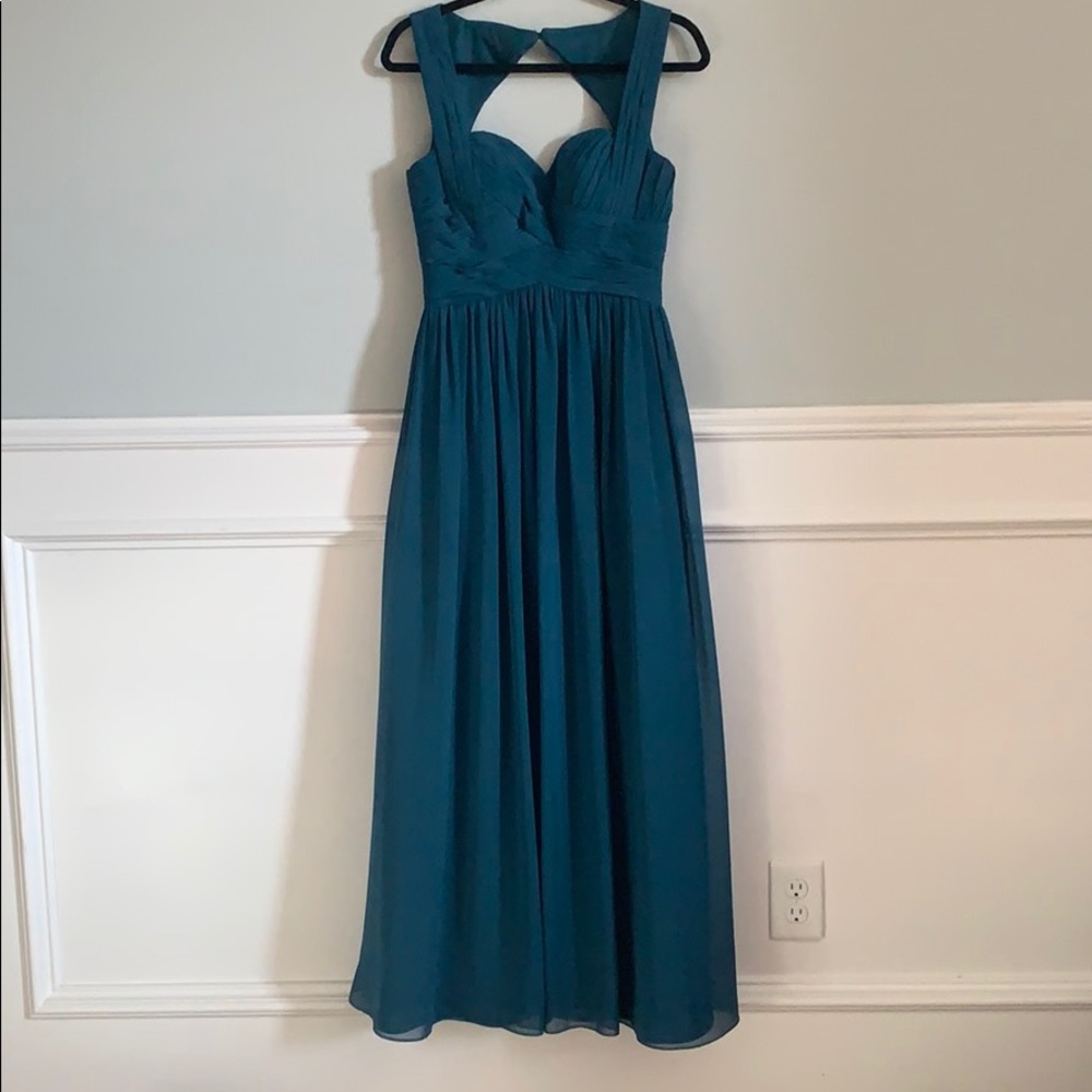 Azazie long bridesmaids dress.